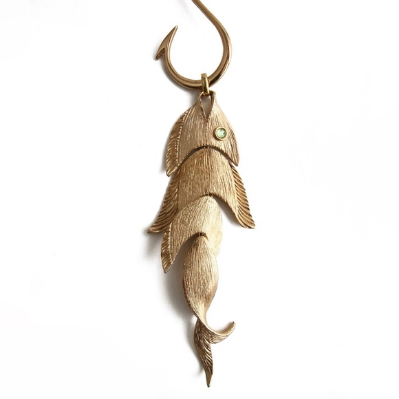NAPIER 1971 Francis Fujio Articulated Fish on a Hook Pendant Necklace - Picture 6 of 10